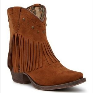 Dingo Cassidy Rust Fringe Western Cowboy Boots